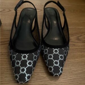 INC International Concepts Black and Silver Heels